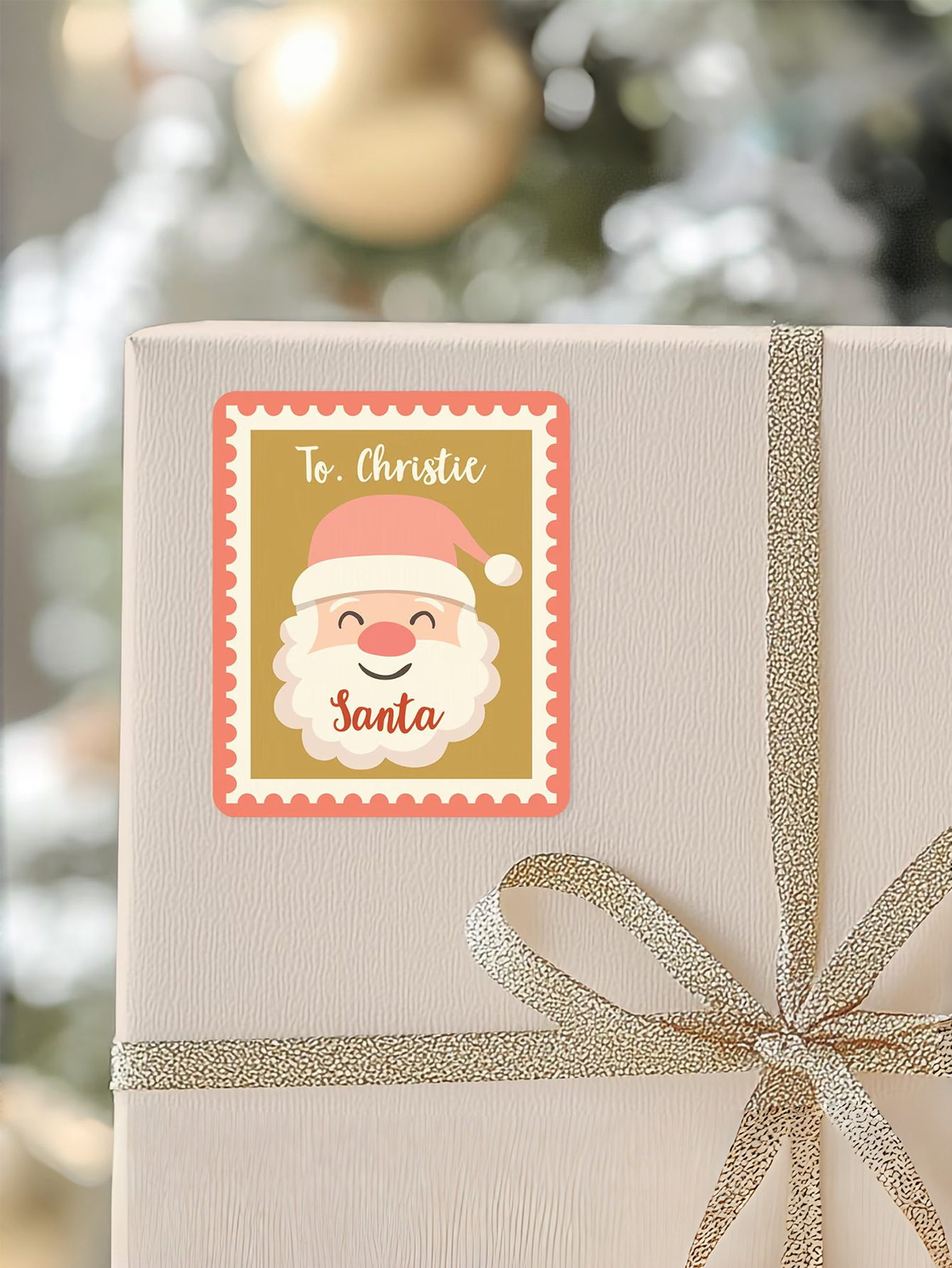 Custom Christmas Santa Label Stickers